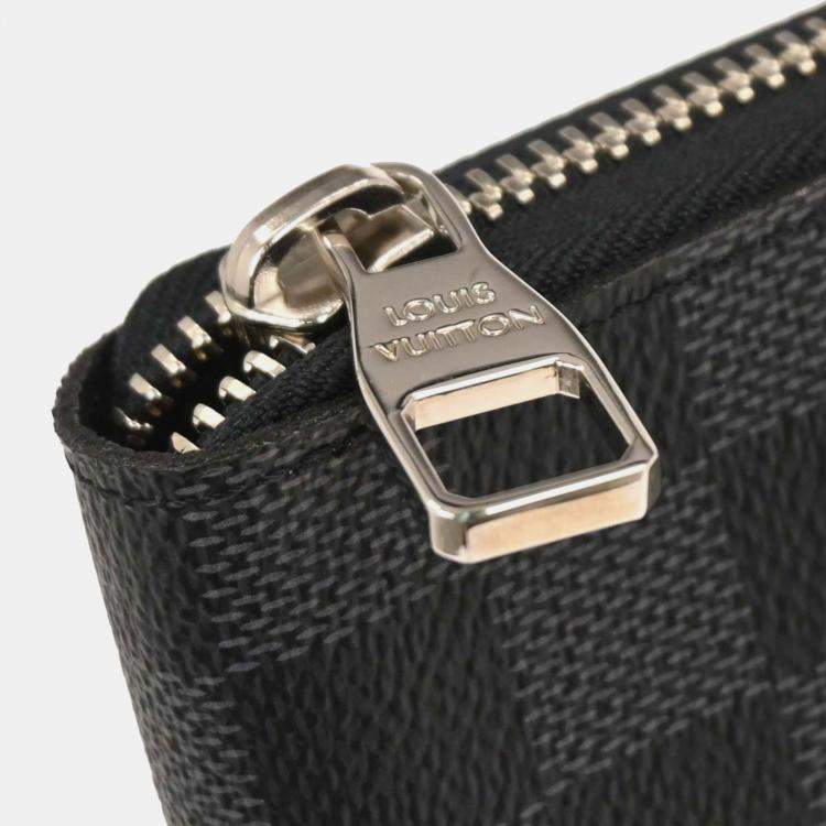 Pre Owned Louis Vuitton Damier Graphite Grey Coated Canvas Zippy Organizer Wallet
