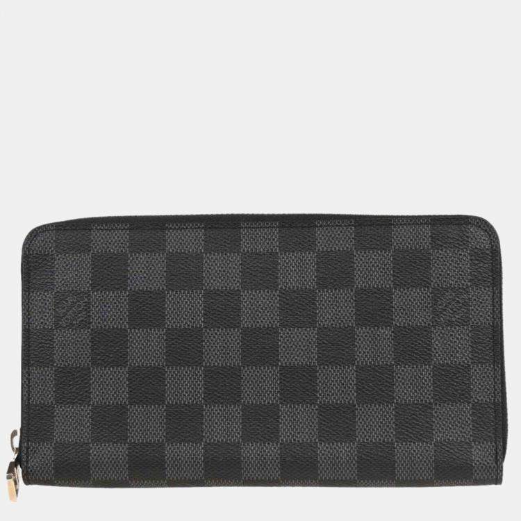 Pre Owned Louis Vuitton Damier Graphite Grey Coated Canvas Zippy Organizer Wallet