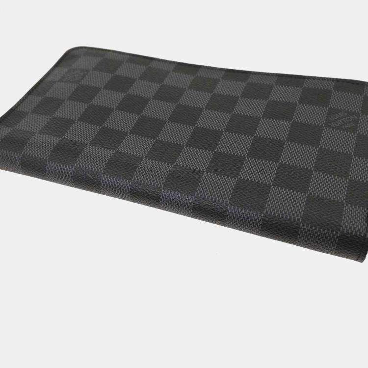 Pre Owned Louis Vuitton Damier Graphite Grey Coated Canvas Zippy Organizer Wallet