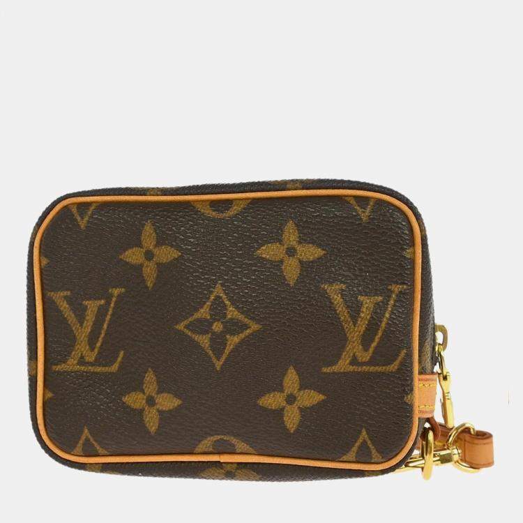 Pre Owned Louis Vuitton Trousse Wapity Brown Monogram Canvas Wristlet Bag