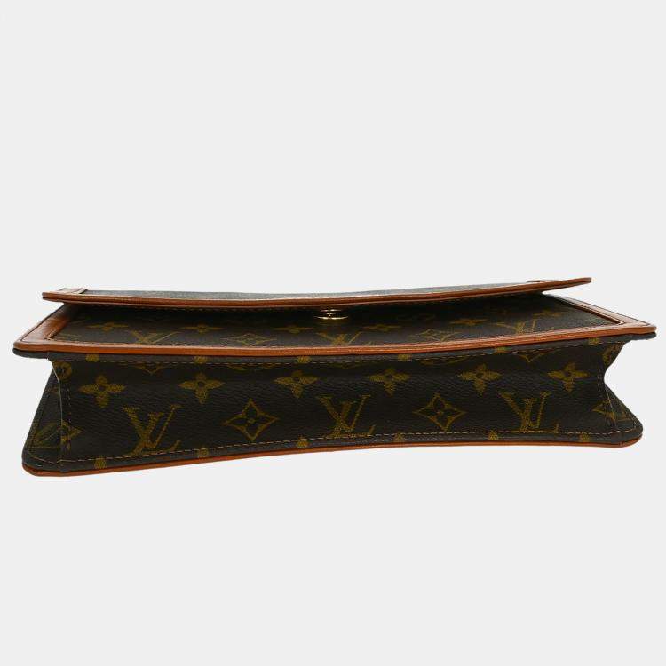 Pre Owned Louis Vuitton Monogram Pochette Dame PM Brown Monogram Canvas Clutch Bag