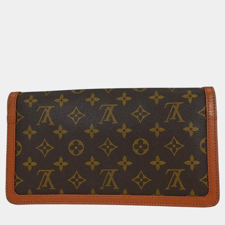 Pre Owned Louis Vuitton Monogram Pochette Dame PM Brown Monogram Canvas Clutch Bag