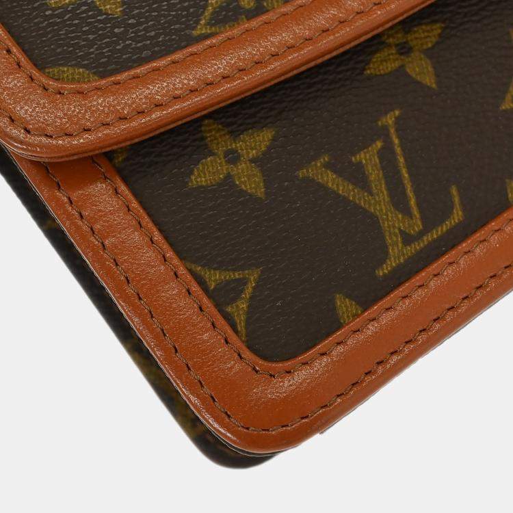 Pre Owned Louis Vuitton Monogram Pochette Dame PM Brown Monogram Canvas Clutch Bag