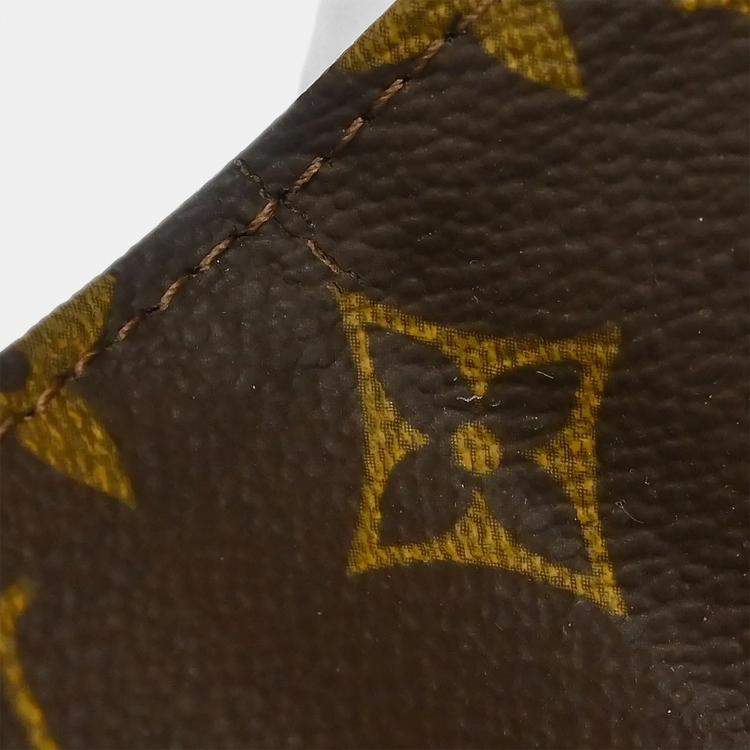 Pre Owned Louis Vuitton Monogram Pochette Dame PM Brown Monogram Canvas Clutch Bag