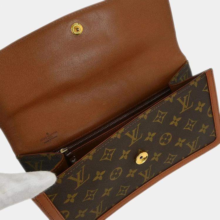 Pre Owned Louis Vuitton Monogram Pochette Dame PM Brown Monogram Canvas Clutch Bag