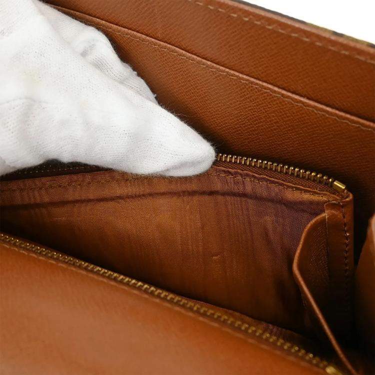 Pre Owned Louis Vuitton Monogram Pochette Dame PM Brown Monogram Canvas Clutch Bag