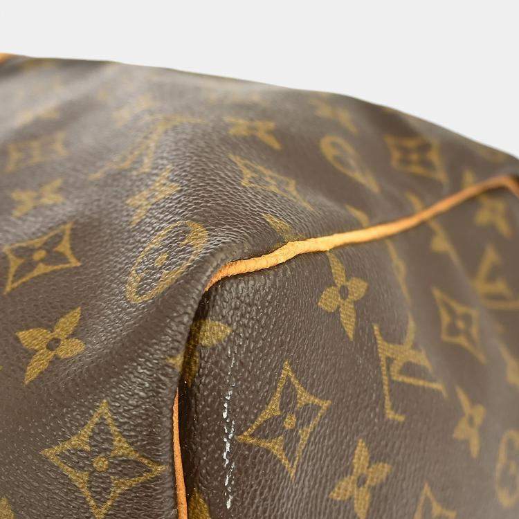 Pre Owned Louis Vuitton Keepall 50 Brown Monogram Canvas Duffle Bag