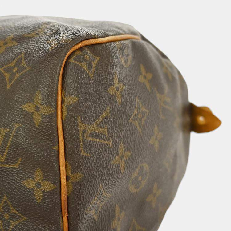Pre Owned Louis Vuitton Speedy 30 Brown Monogram Canvas Top Handle Bag