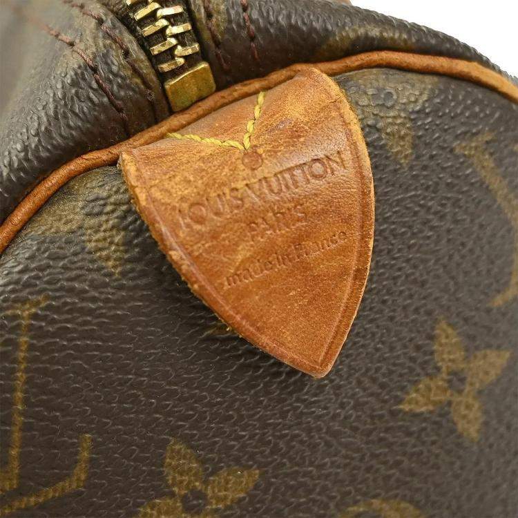 Pre Owned Louis Vuitton Speedy 30 Brown Monogram Canvas Top Handle Bag