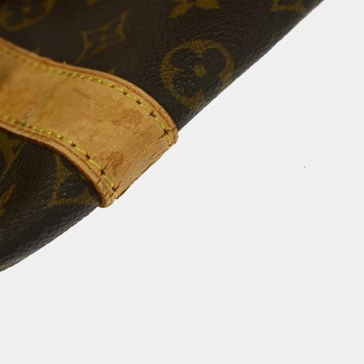 Pre Owned Louis Vuitton Keepall 55 Brown Monogram Canvas Duffel Bag