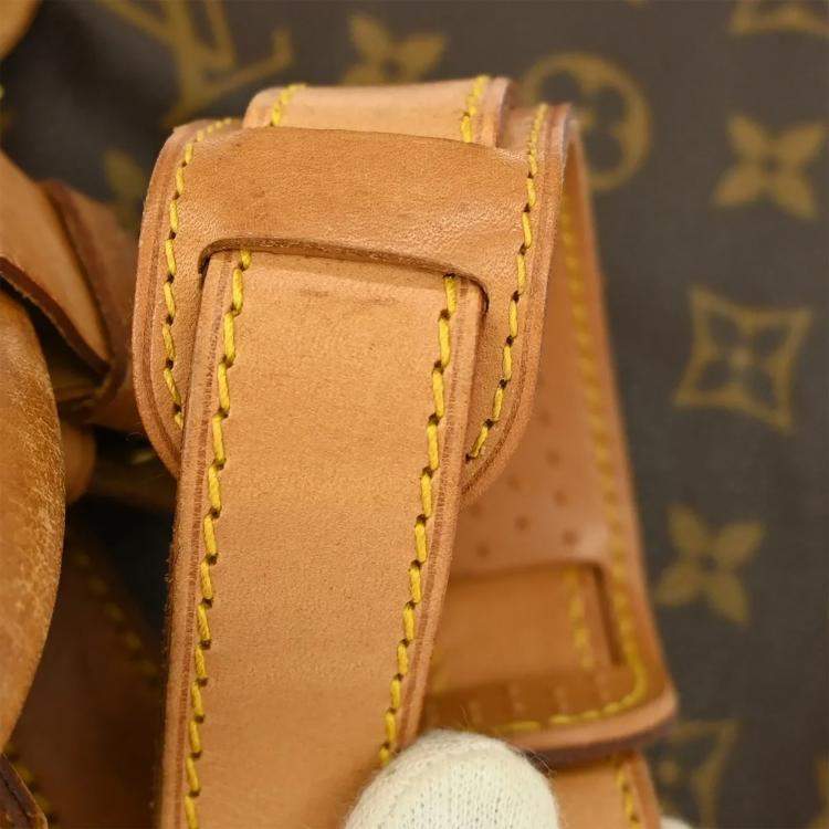 Pre Owned Louis Vuitton Keepall 55 Brown Monogram Canvas Duffel Bag