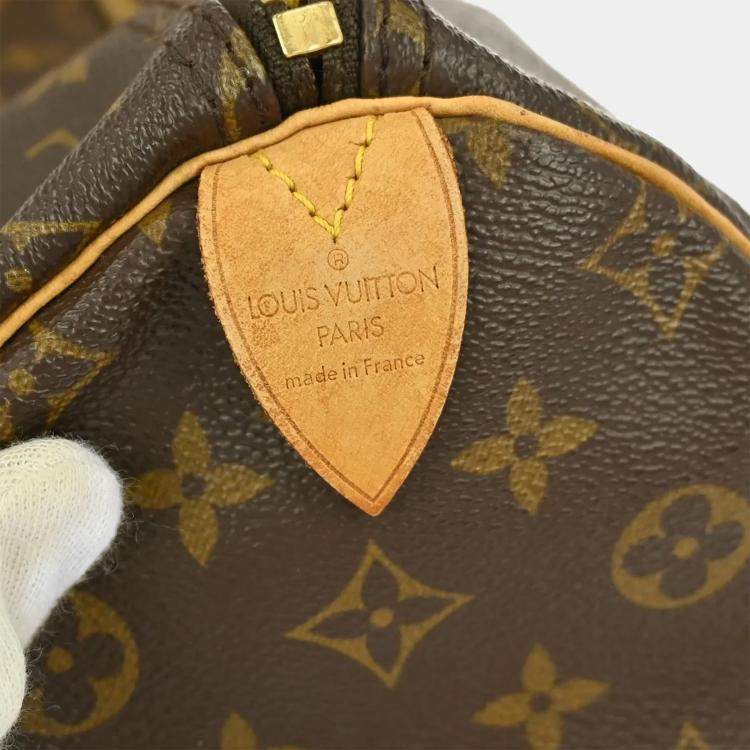 Pre Owned Louis Vuitton Keepall 55 Brown Monogram Canvas Duffel Bag