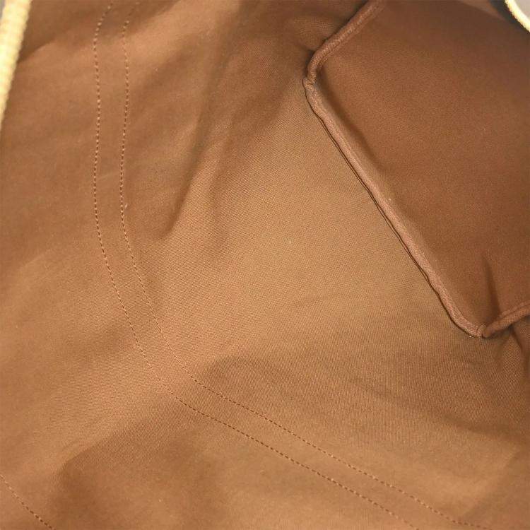 Pre Owned Louis Vuitton Keepall 55 Brown Monogram Canvas Duffel Bag