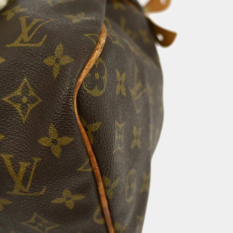 Pre Owned Louis Vuitton Speedy 30 Brown Monogram Coated Canvas Top Handle Bag