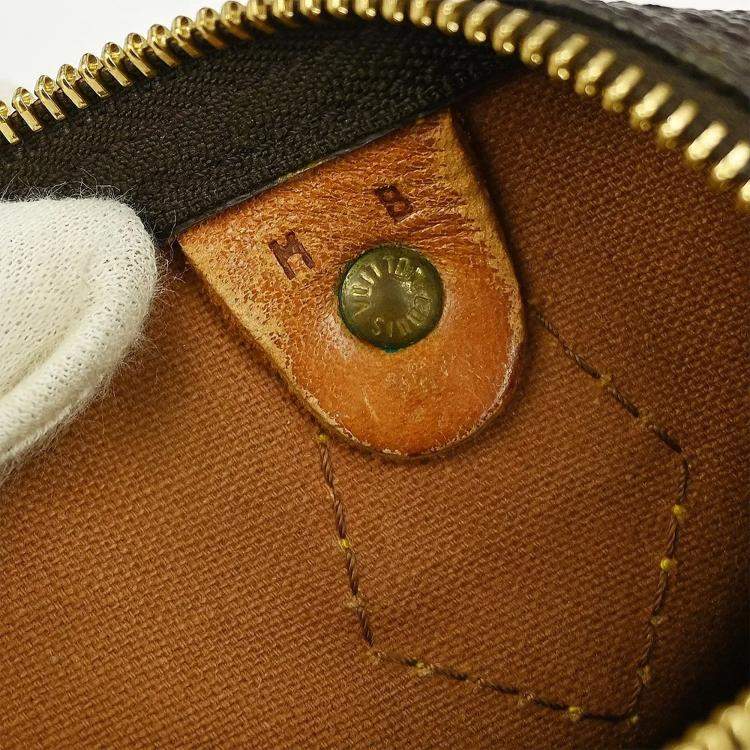 Pre Owned Louis Vuitton Speedy 30 Brown Monogram Coated Canvas Top Handle Bag