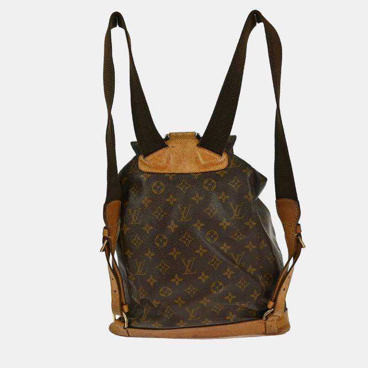 Pre Owned Louis Vuitton Montsouris GM Brown Monogram Canvas Backpack