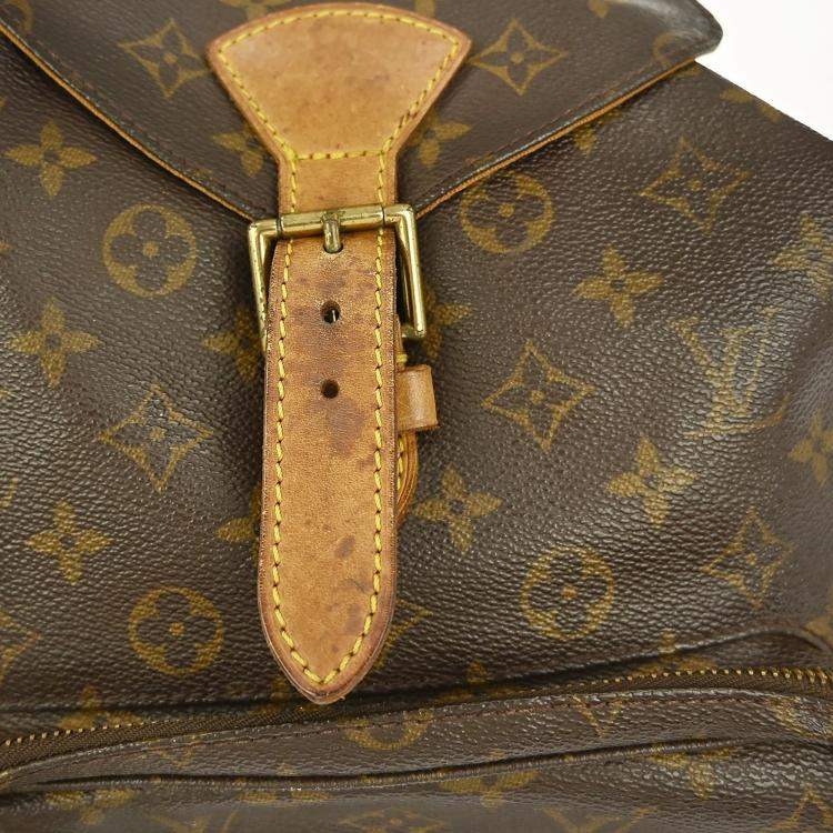 Pre Owned Louis Vuitton Montsouris GM Brown Monogram Canvas Backpack