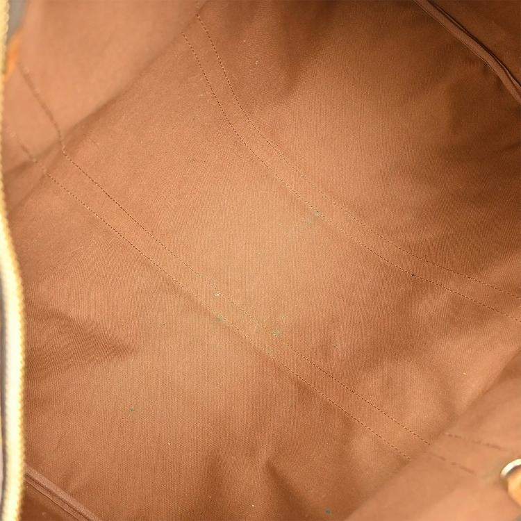 Pre Owned Louis Vuitton Keepall 60 Brown Monogram Canvas Duffel Bag