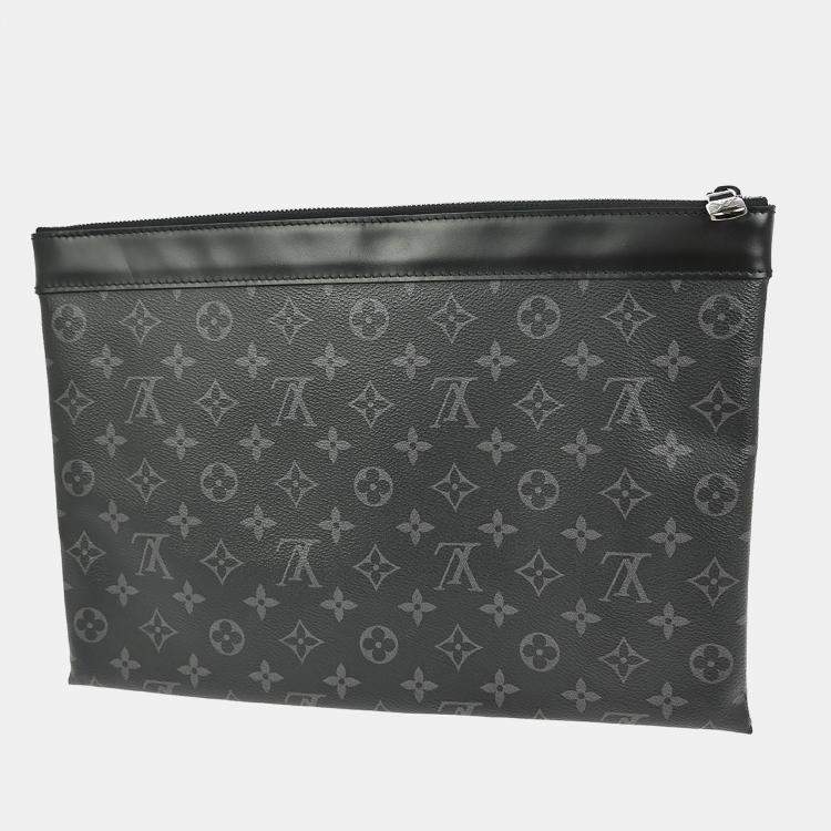 مملوكة مسبقًا Louis Vuitton Pochette Discovery Black Grey Monogram Canvas Clutch Bag