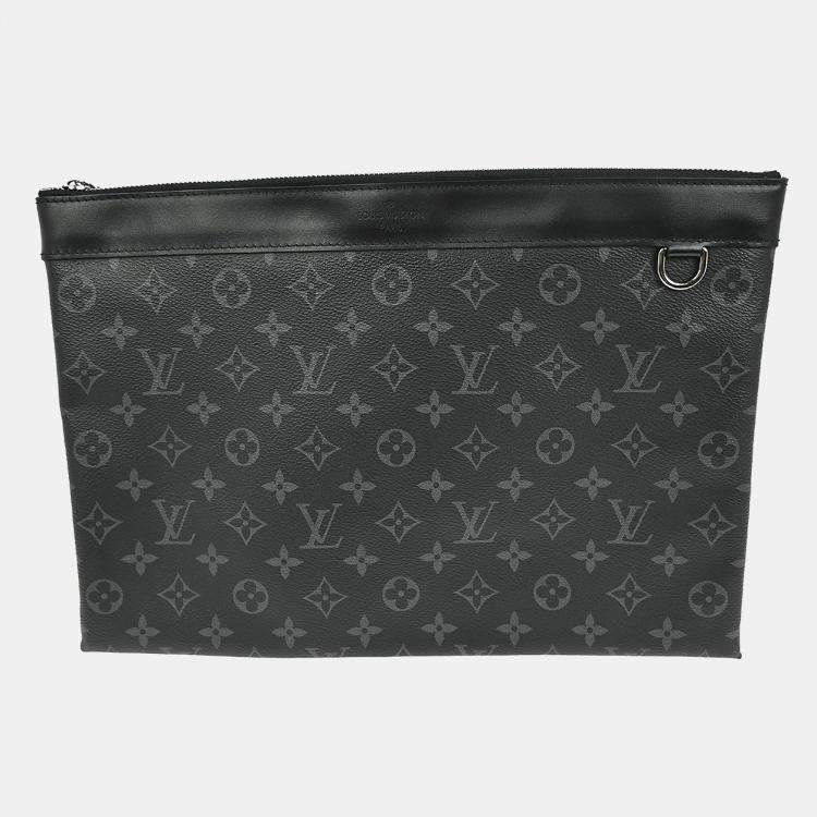 مملوكة مسبقًا Louis Vuitton Pochette Discovery Black Grey Monogram Canvas Clutch Bag