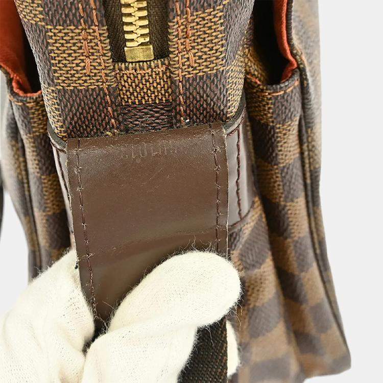 مملوكة مسبقًا Louis Vuitton Damier Naviglio Brown Damier Ebene Canvas Shoulder Bag