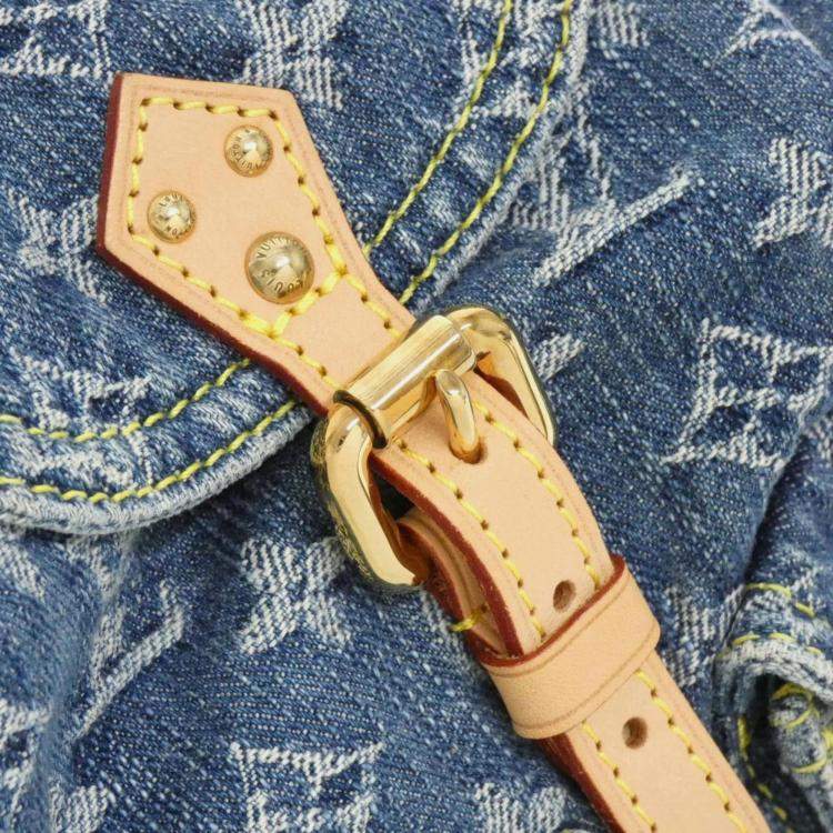 Pre Owned Louis Vuitton Monogram Denim Sac Ado Pm Backpack