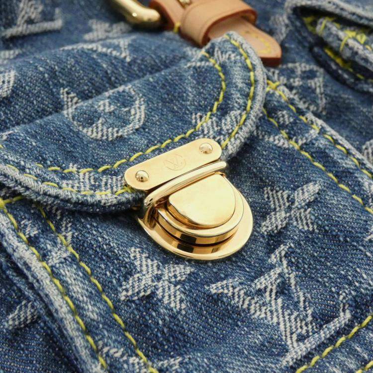 Pre Owned Louis Vuitton Monogram Denim Sac Ado Pm Backpack