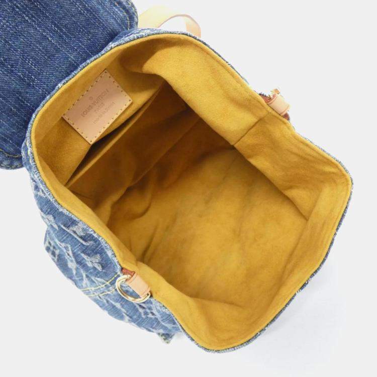 Pre Owned Louis Vuitton Monogram Denim Sac Ado Pm Backpack
