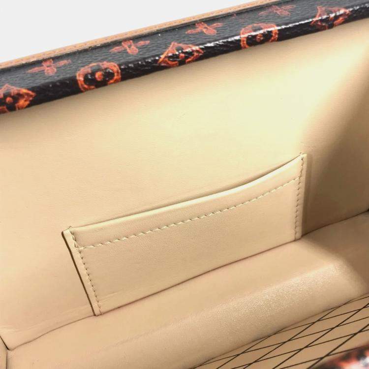 Pre Owned Louis Vuitton Monogram Catgram Petite Malle Nm Clutch Bag 2-Way Shoulder Canvas Brown