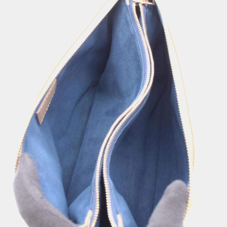 Pre Owned Louis Vuitton Coussin Monogram PM Taupe Beige Leather Shoulder Bag