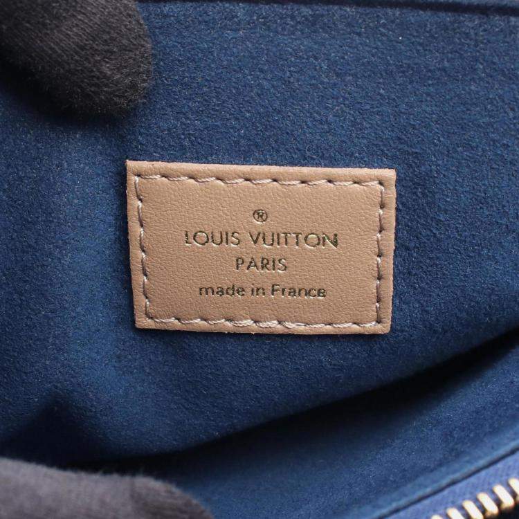 Pre Owned Louis Vuitton Coussin Monogram PM Taupe Beige Leather Shoulder Bag