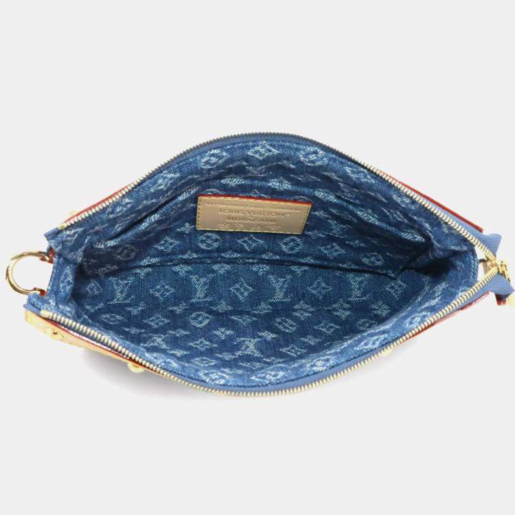 Pre Owned Louis Vuitton Lv X Tm Pochette Accessoires Hand Shoulder Bag Monogram Cherry Denim