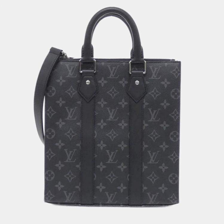 Pre Owned Louis Vuitton Monogram Eclipse Sac Plat Cross Handbag