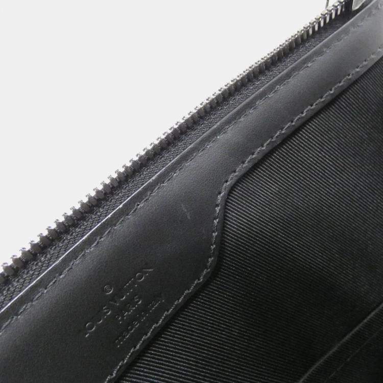 Pre Owned Louis Vuitton Monogram Eclipse Sac Plat Cross Handbag