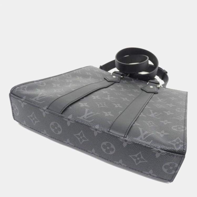 Pre Owned Louis Vuitton Monogram Eclipse Sac Plat Cross Handbag