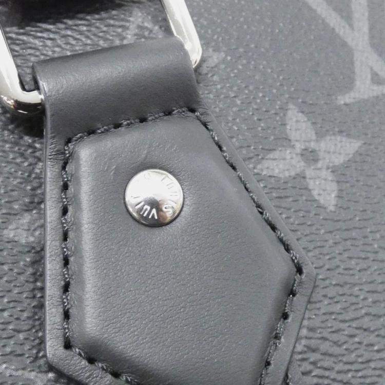 Pre Owned Louis Vuitton Monogram Eclipse Sac Plat Cross Handbag