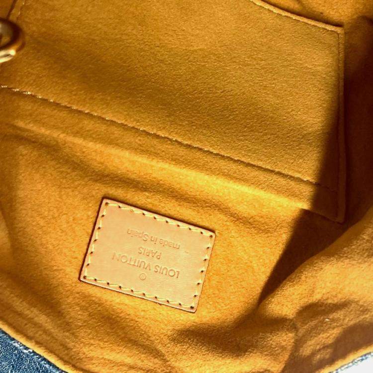Pre Owned Louis Vuitton Monogram Denim Sac Ado Pm Backpack Canvas Blue