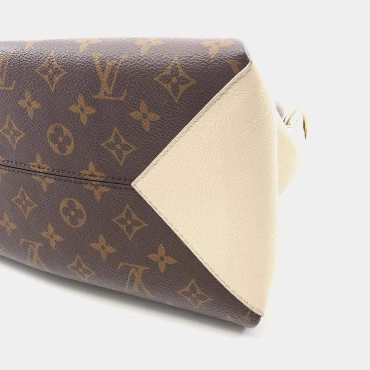 Pre Owned Louis Vuitton Vendome Bb Handbag Coated Canvas And Leather Monogram Brown White