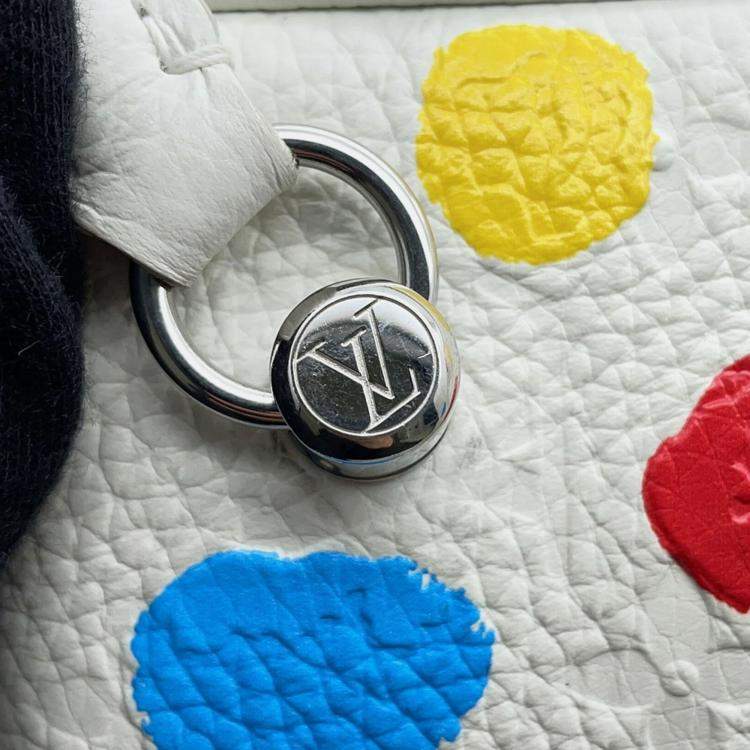 Pre Owned Louis Vuitton Monogram Empreinte Square Bag Lv X Yk White