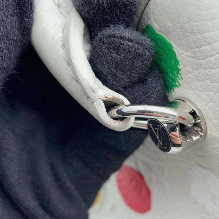 Pre Owned Louis Vuitton Monogram Empreinte Square Bag Lv X Yk White