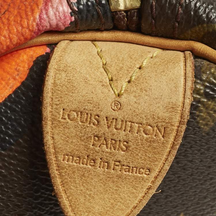 Pre Owned Louis Vuitton Limited Edition Stephen Sprouse Roses Speedy 30 Monogram Canvas Bag