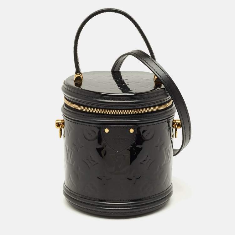 Pre Owned Louis Vuitton Cannes Black Magnetique Monogram Vernis Bag