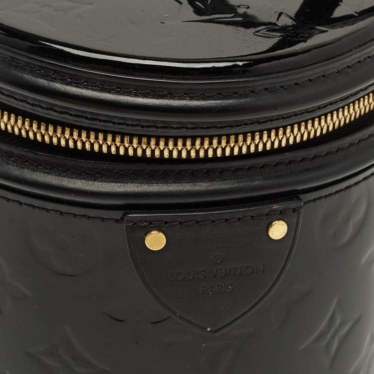 Pre Owned Louis Vuitton Cannes Black Magnetique Monogram Vernis Bag