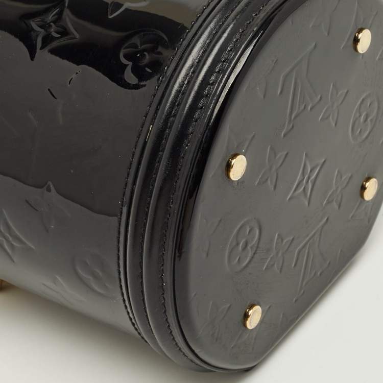 Pre Owned Louis Vuitton Cannes Black Magnetique Monogram Vernis Bag