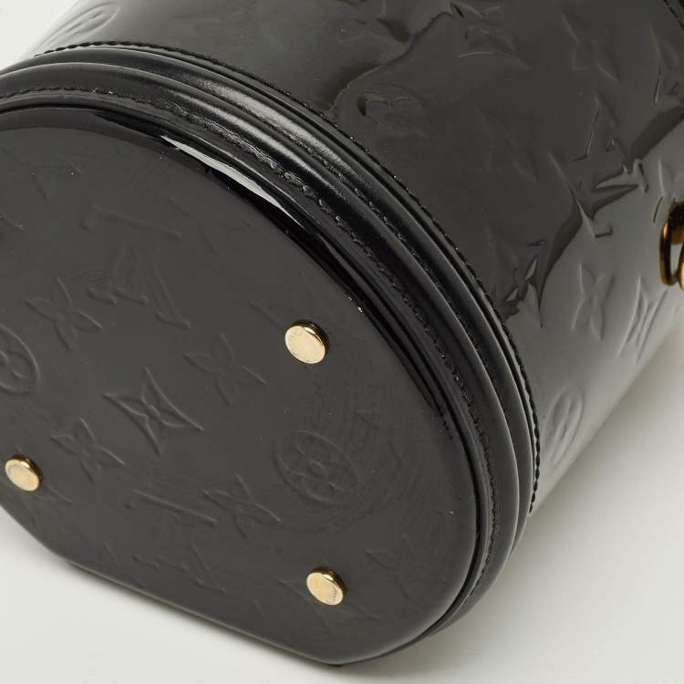 Pre Owned Louis Vuitton Cannes Black Magnetique Monogram Vernis Bag