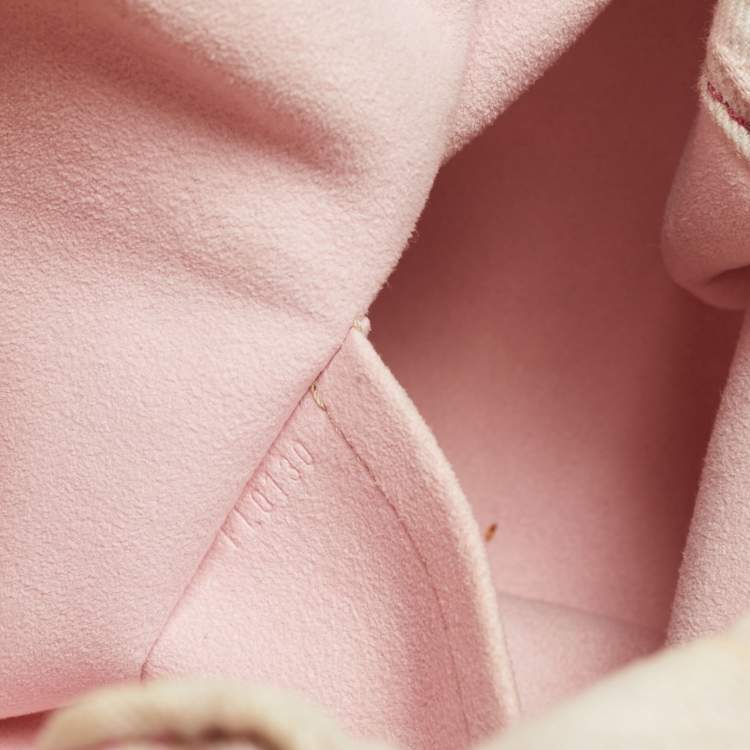 Pre Owned Louis Vuitton Sunshine Pink Washed Denim Monogram Limited Edition Bag