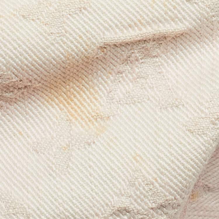 Pre Owned Louis Vuitton Sunshine Pink Washed Denim Monogram Limited Edition Bag