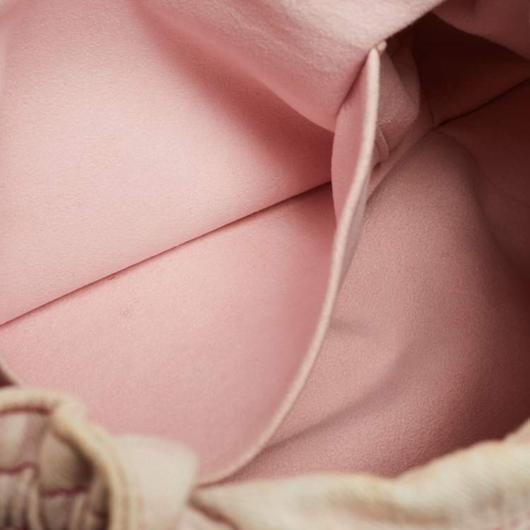 Pre Owned Louis Vuitton Sunshine Pink Washed Denim Monogram Limited Edition Bag