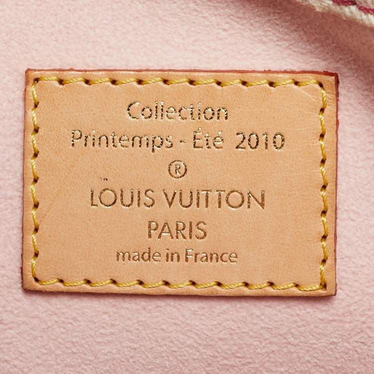 Pre Owned Louis Vuitton Sunshine Pink Washed Denim Monogram Limited Edition Bag
