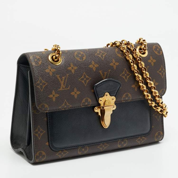 Pre Owned Louis Vuitton Victoire Black Monogram Canvas Bag
